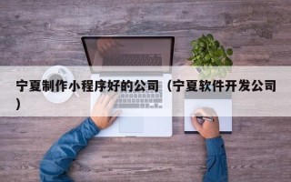 乌鲁木齐宁夏制作小程序好的公司（宁夏软件开发公司）
